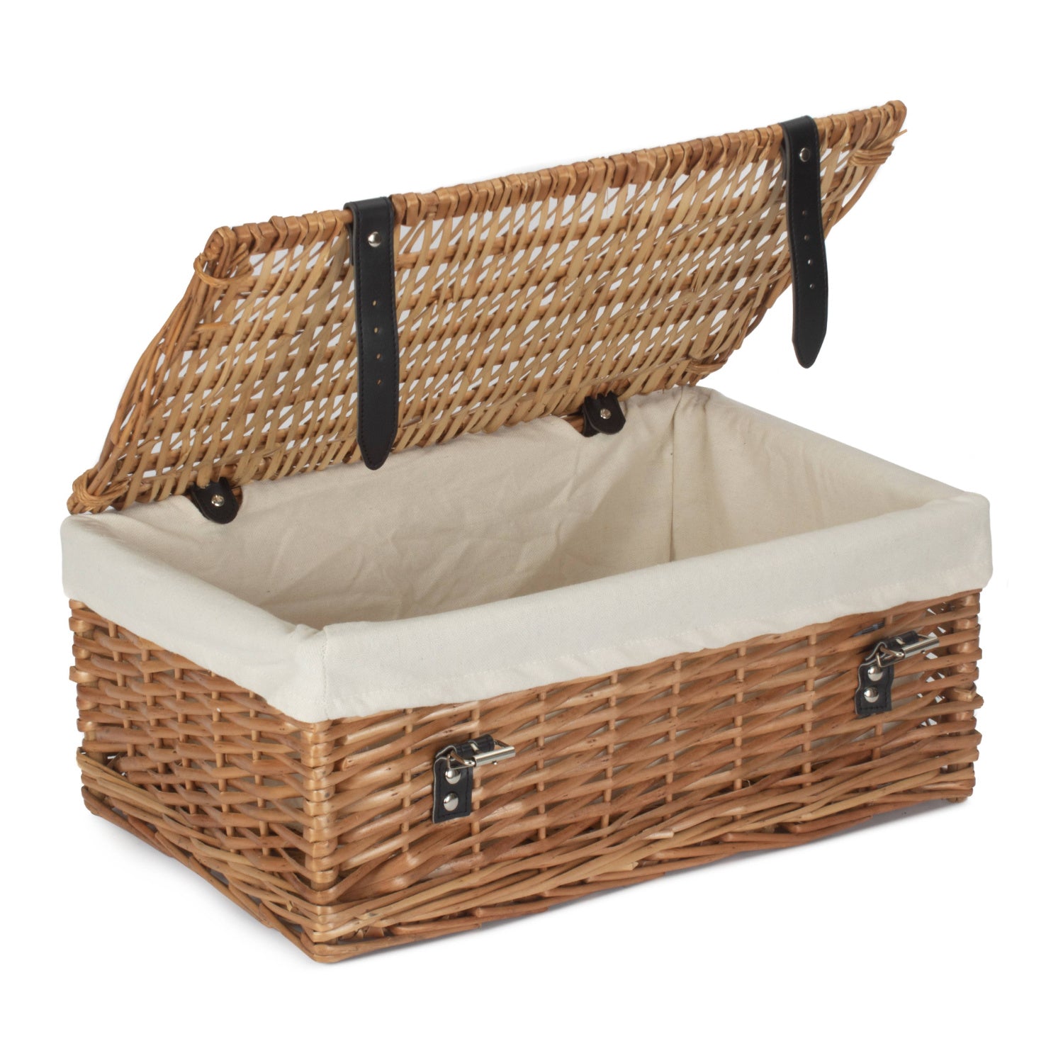 18 Inch Split Willow Hamper with White Lining