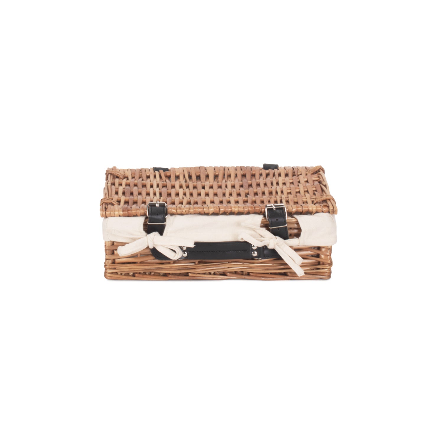 14 Inch Split Willow Hamper with White Lining