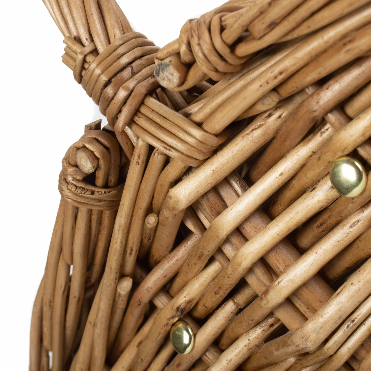 Slope-Sided Light Steamed Willow Picnic Hamper Basket