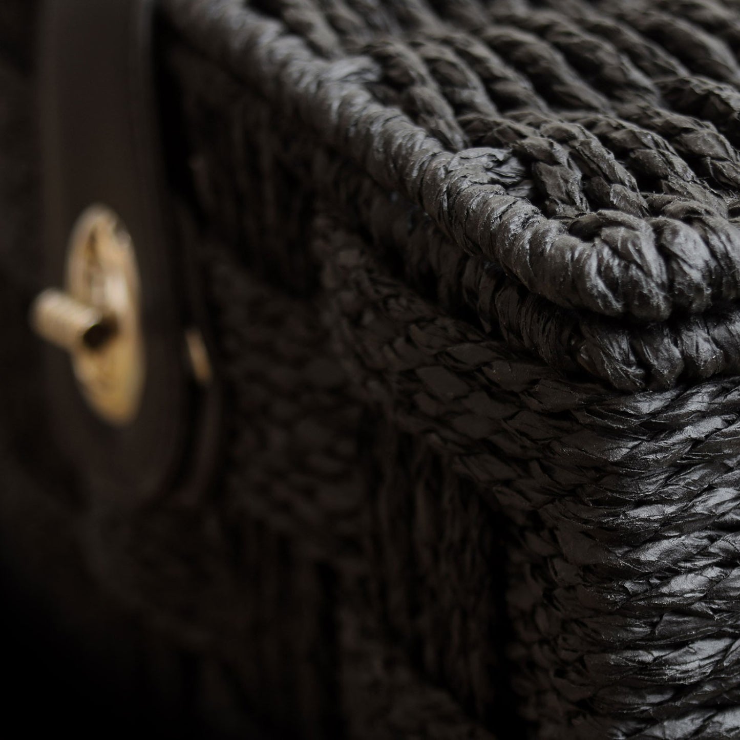 Set of 4 Paper Rope Hampers - Black