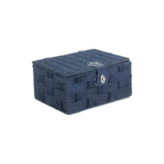 Small Paper Rope Hamper - Blue