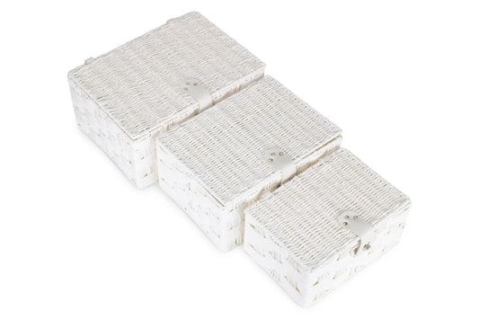 Paper Rope Hampers - White