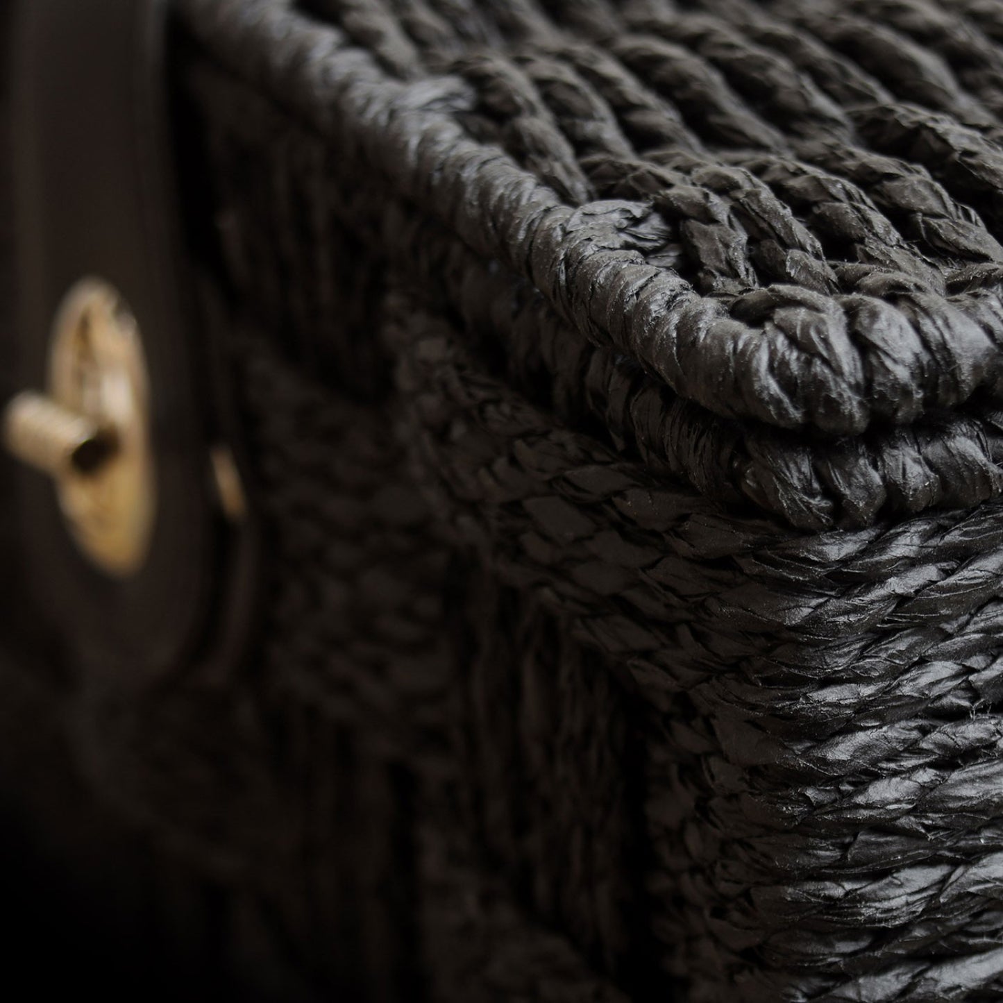 Medium Paper Rope Hamper - Black