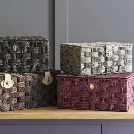 Medium Paper Rope Hamper - Black