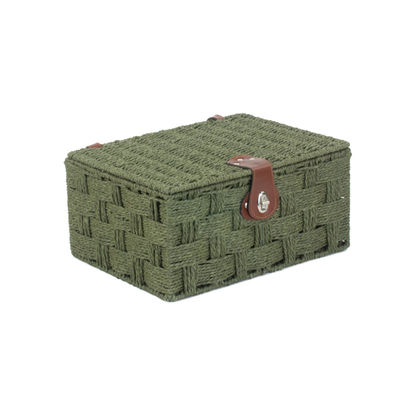 Medium Paper Rope Hamper - Forest Green