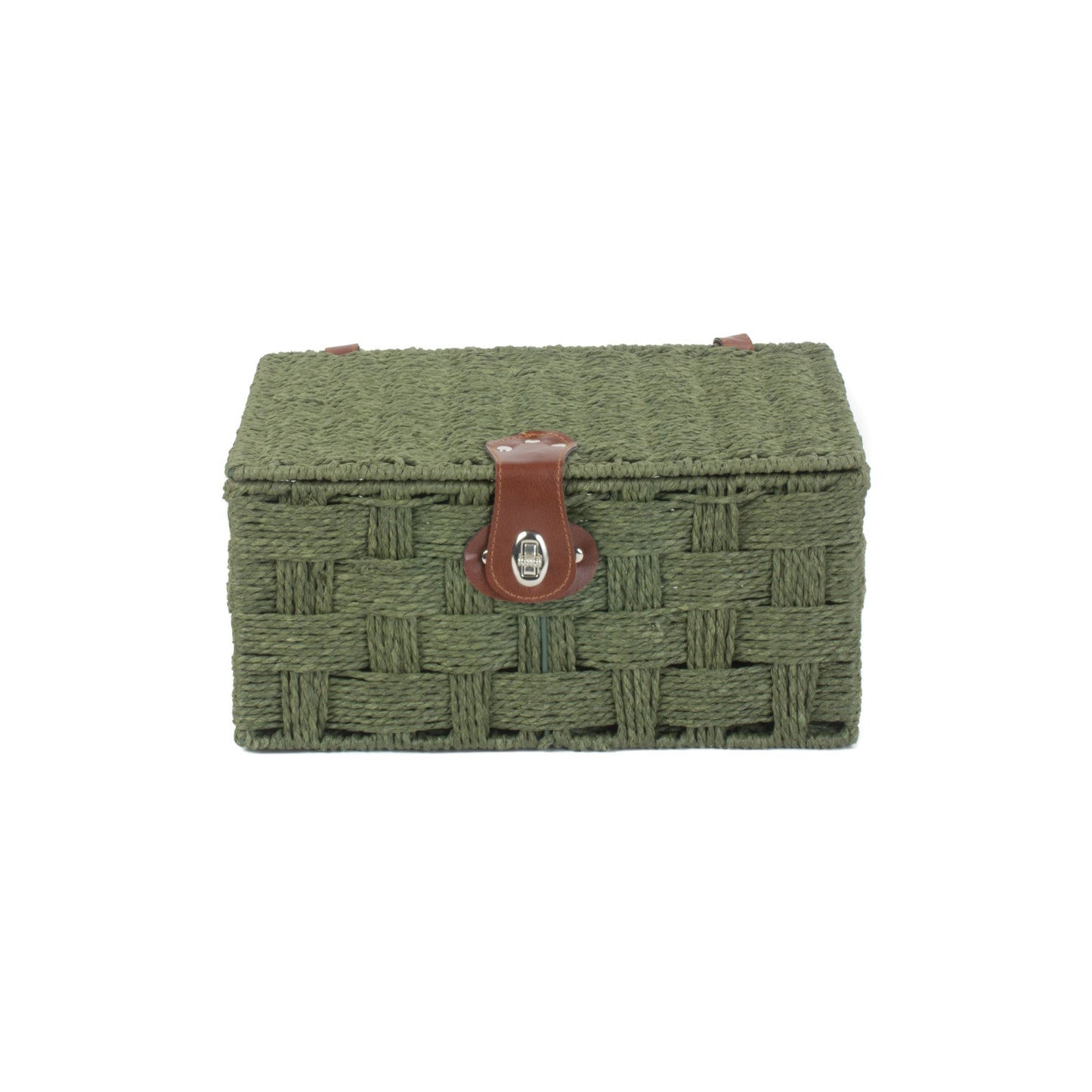 Medium Paper Rope Hamper - Forest Green