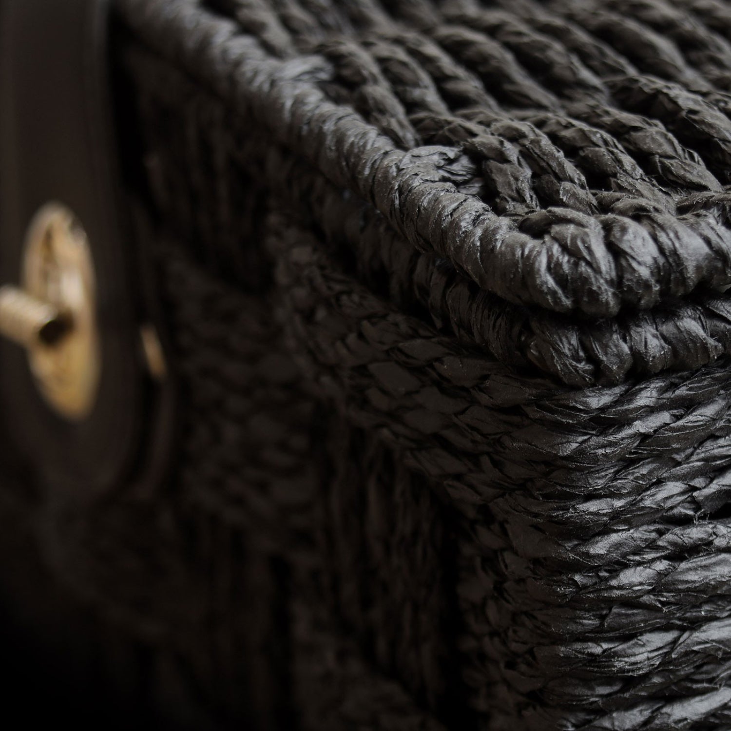 Large Paper Rope Hamper - Black