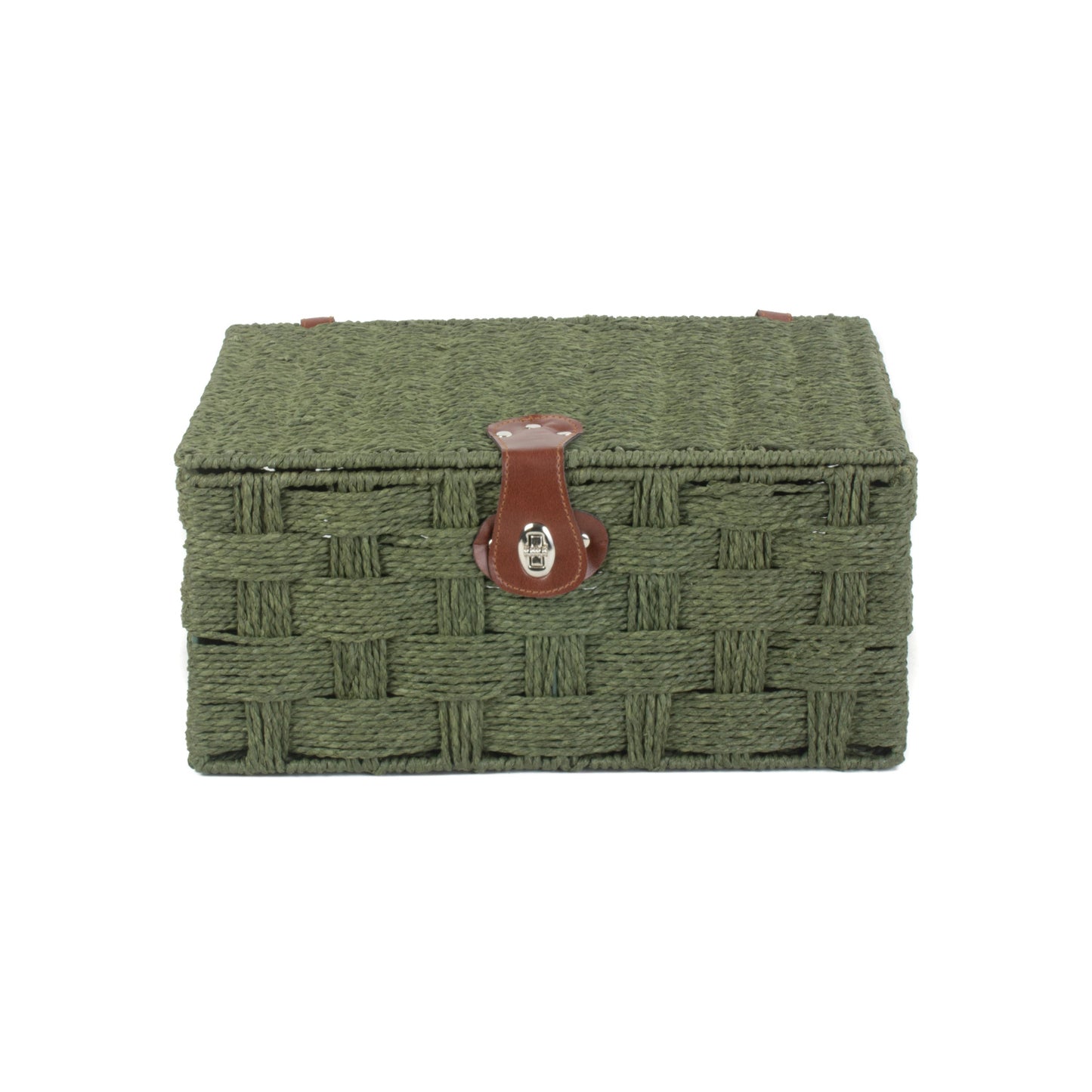 Large Paper Rope Hamper - Forest Green