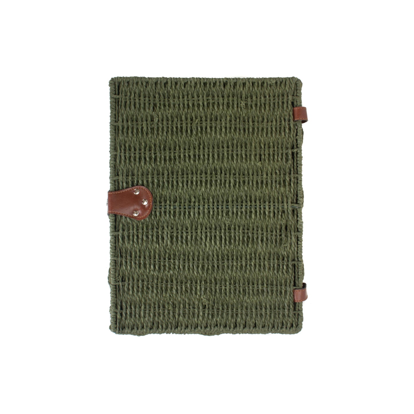 Large Paper Rope Hamper - Forest Green