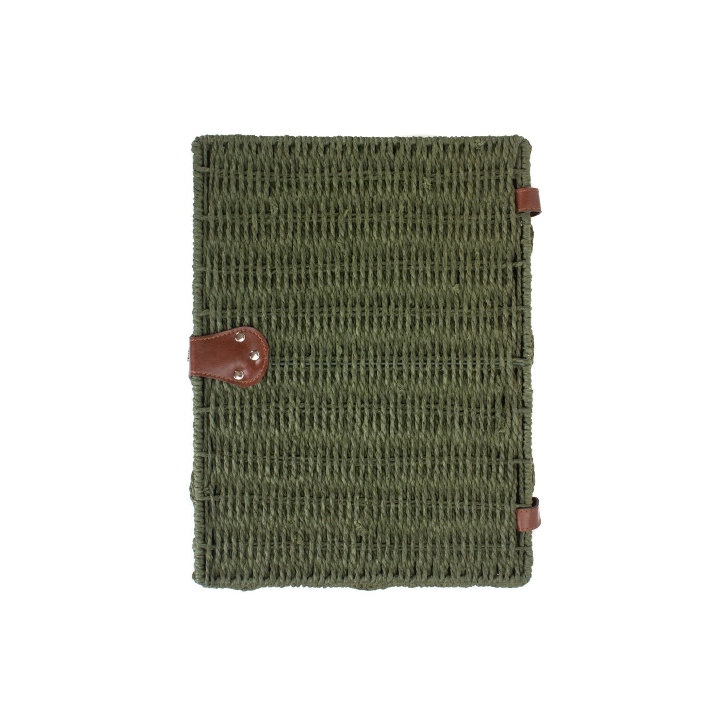 Large Paper Rope Hamper - Forest Green