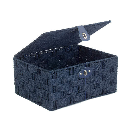 Large Paper Rope Hamper - Blue