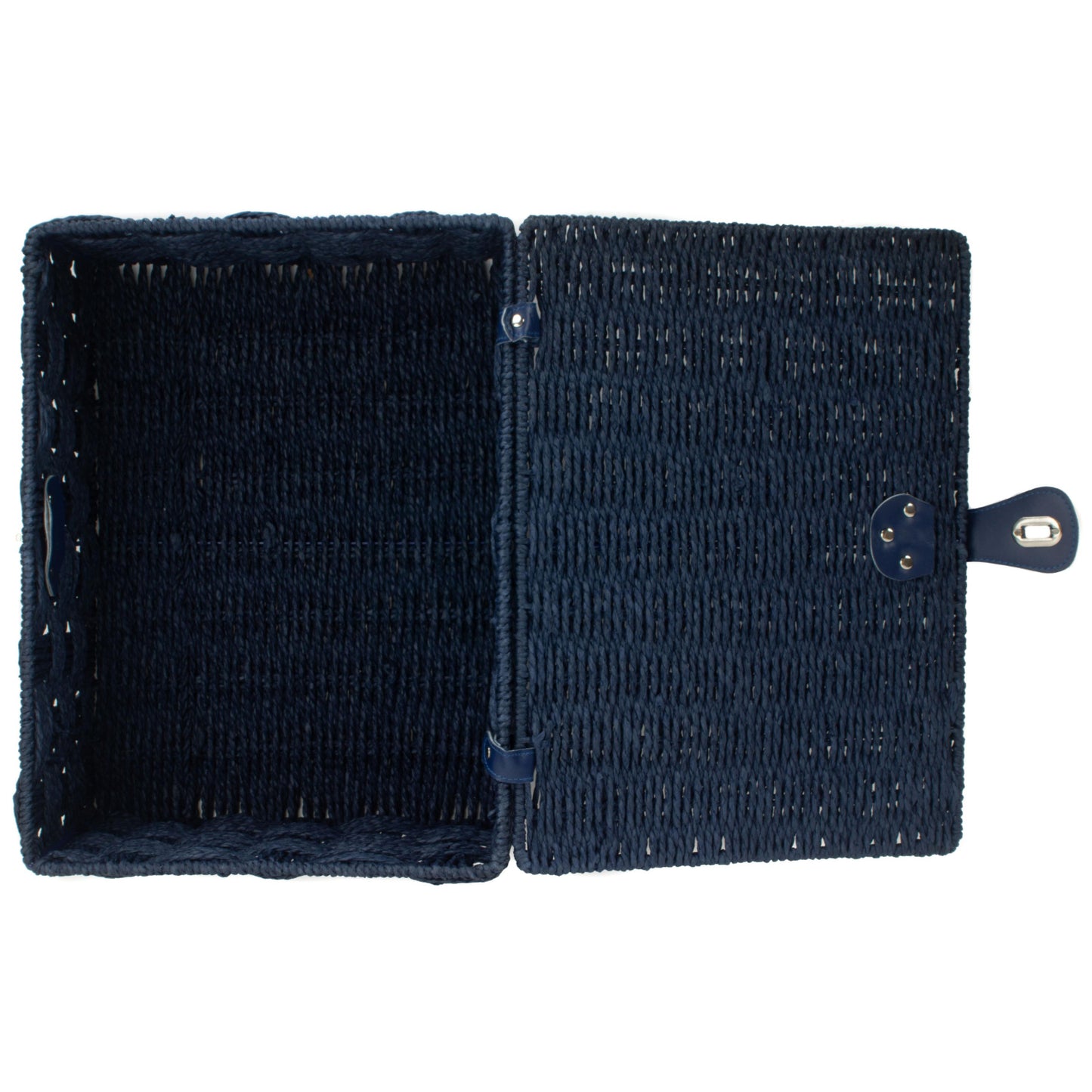 Large Paper Rope Hamper - Blue