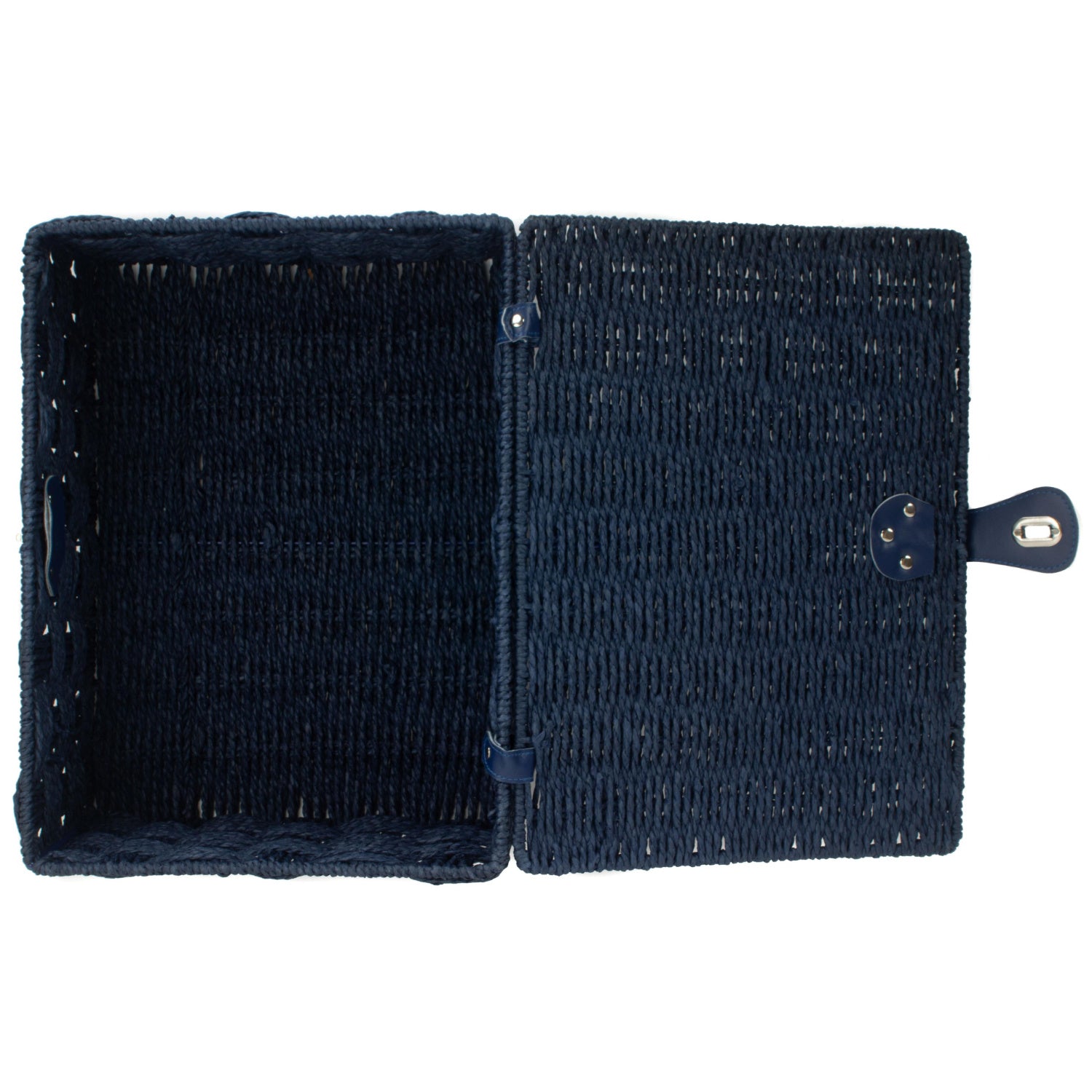 Large Paper Rope Hamper - Blue