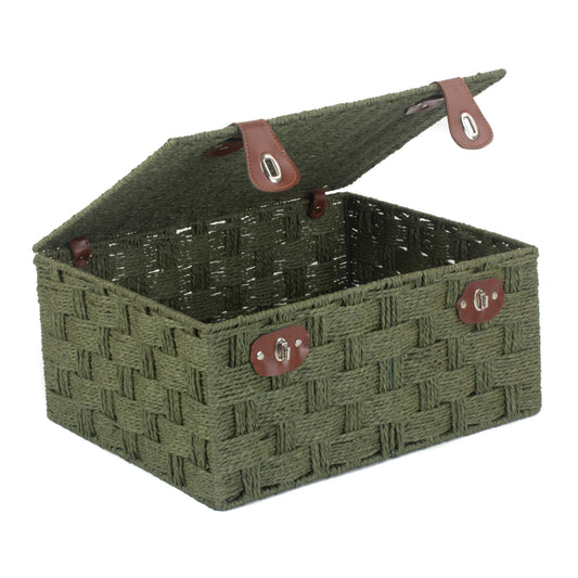 Extra Large Paper Rope Hamper - Forest Green