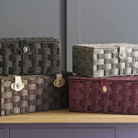 Extra Large Paper Rope Hamper - Burgundy