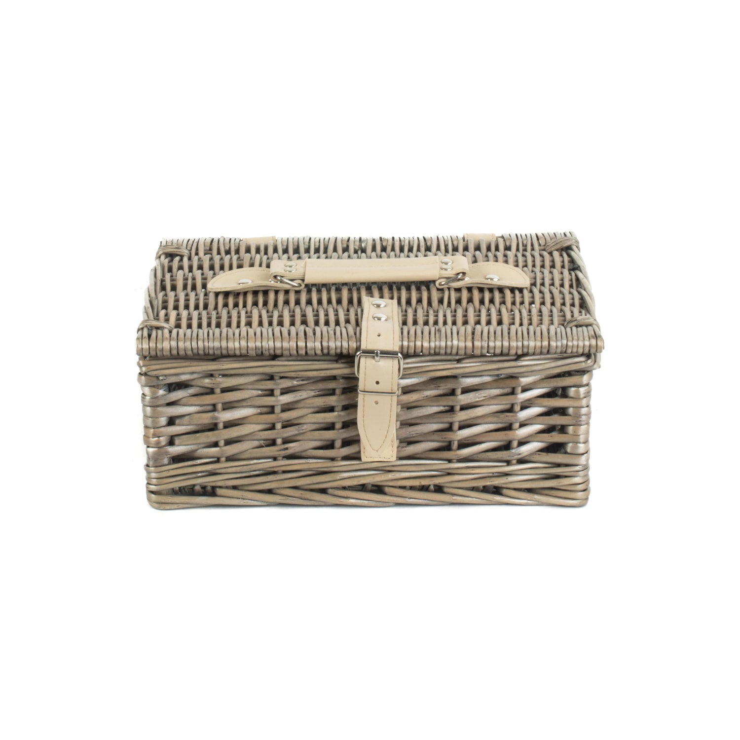 12 Inch Antique Wash Split Willow Hamper