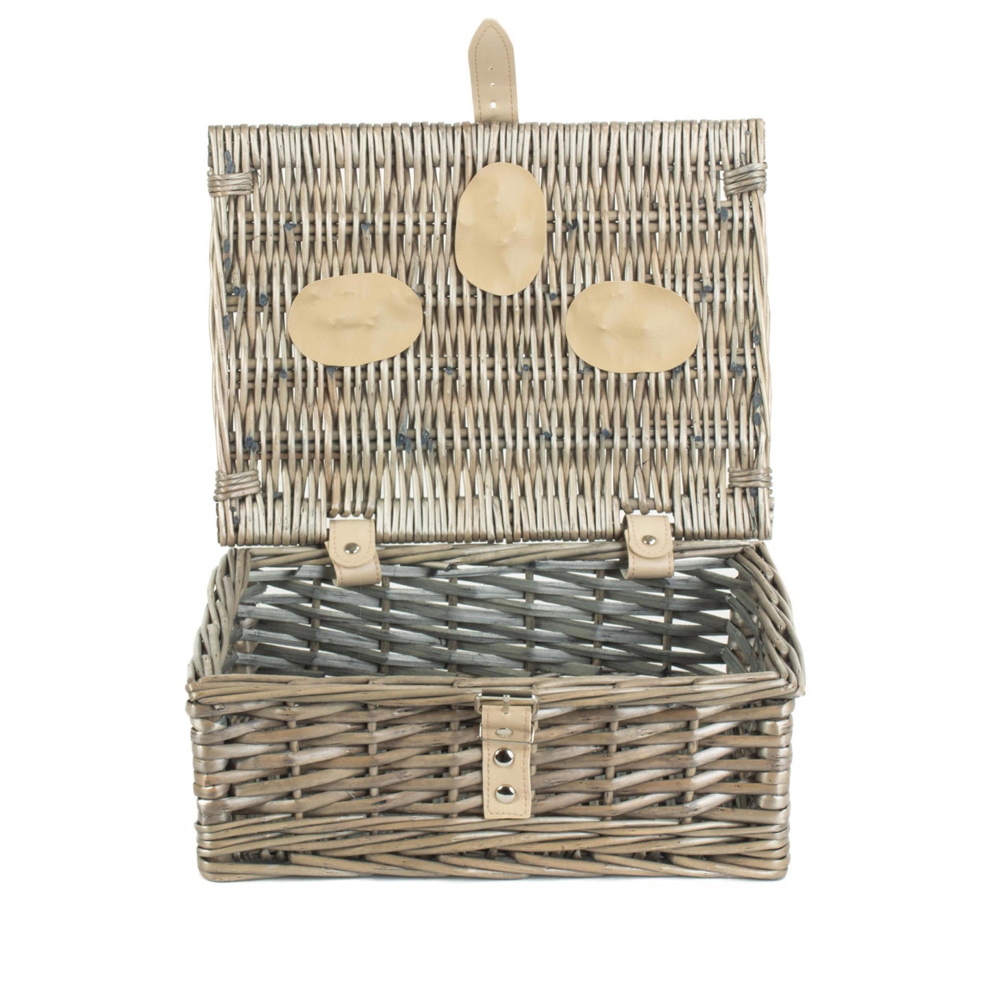 12 Inch Antique Wash Split Willow Hamper