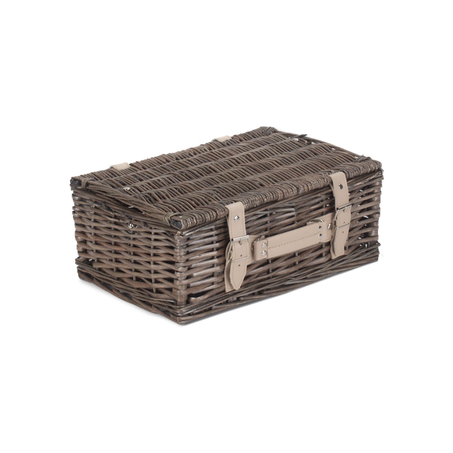 14 Inch Antique Wash Split Willow Hamper