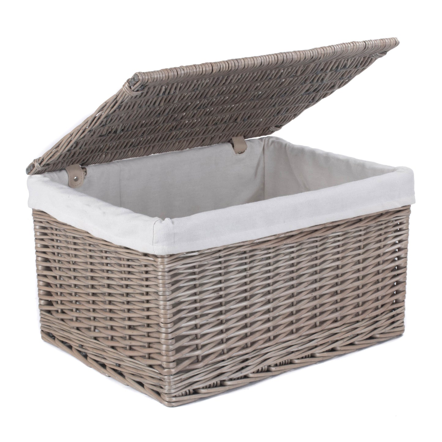 Extra Large Antique Wash Storage Hamper With White Lining