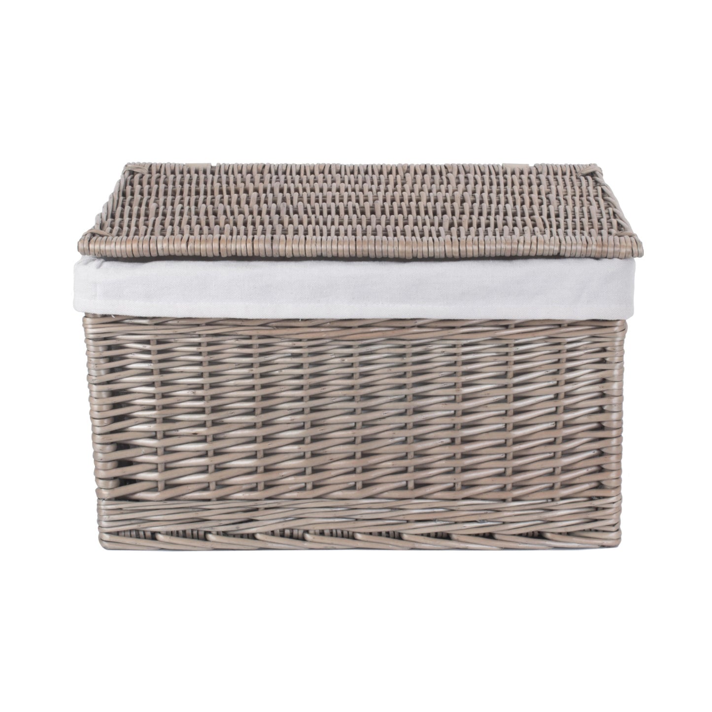 Extra Large Antique Wash Storage Hamper With White Lining