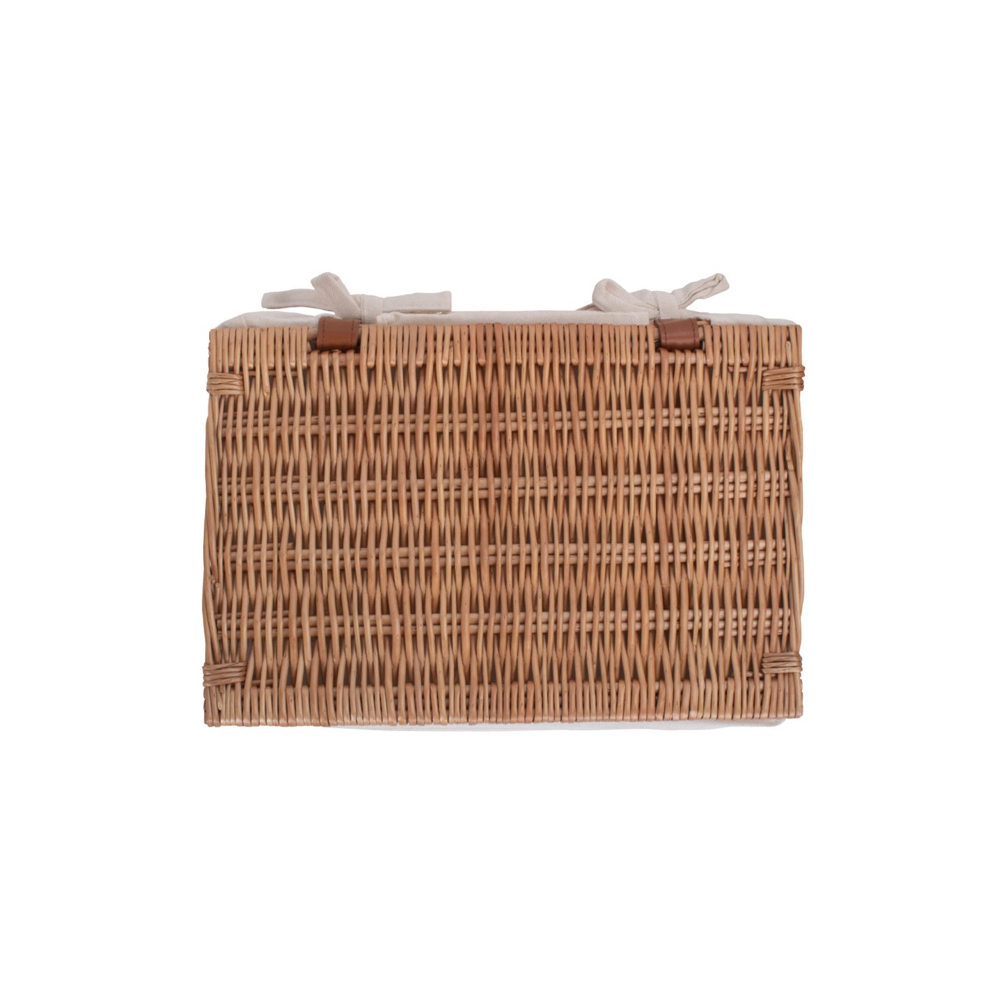 Medium Double Steamed Willow Storage Hamper with White Lining