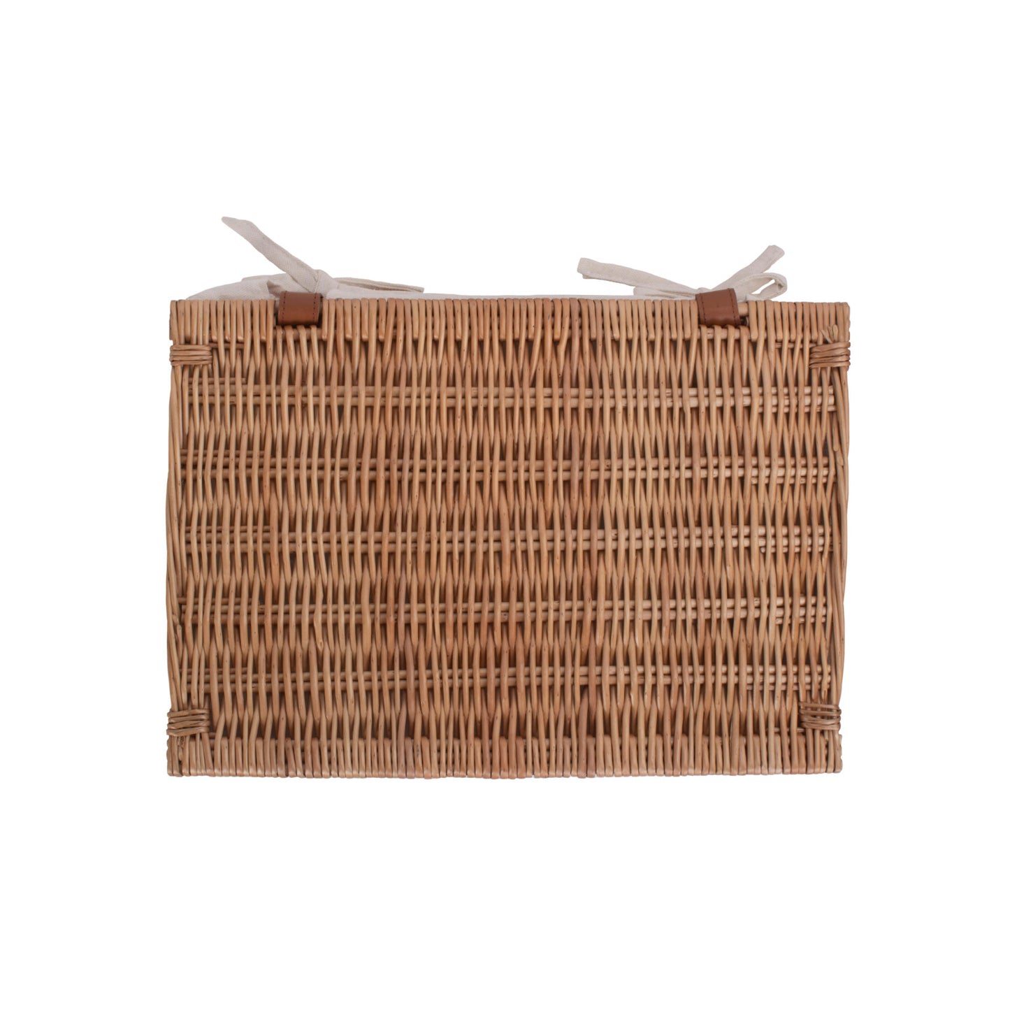 Large Double Steamed WIllow Storage Hamper with White Lining