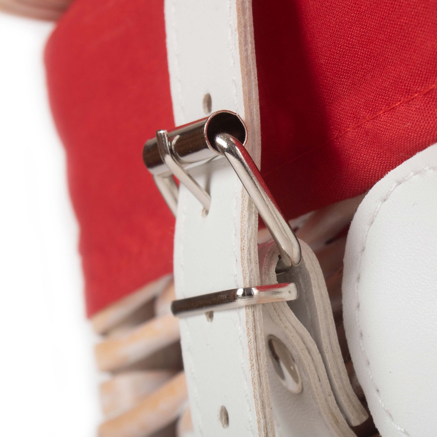 16 Inch White Wash Willow Hamper with Red Lining