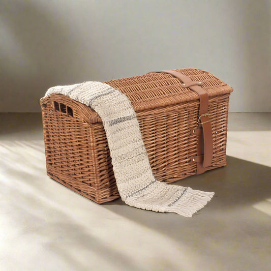 Small Light Steamed Willow Domed Storage Hamper