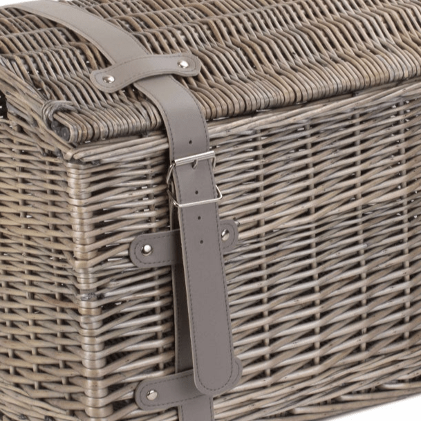 Small Antique Wash Willow Domed Storage Hamper