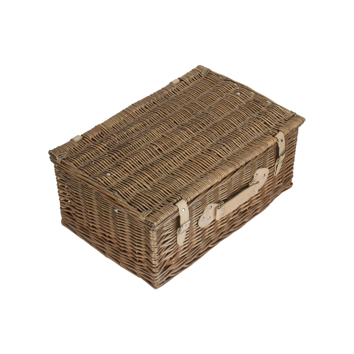 22 Inch Antique Wash Willow Hamper