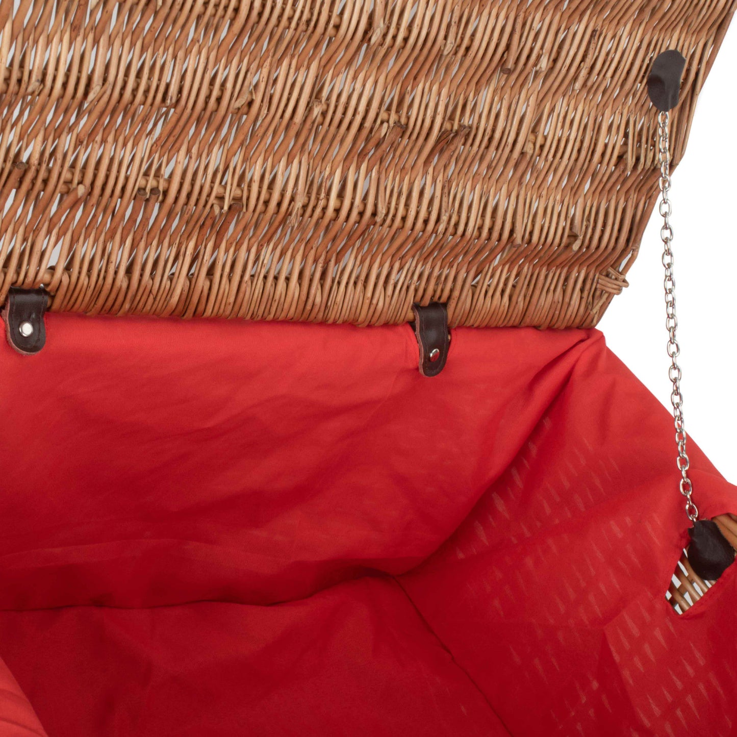 22 Inch Double Steamed Willow Hamper with Red Lining