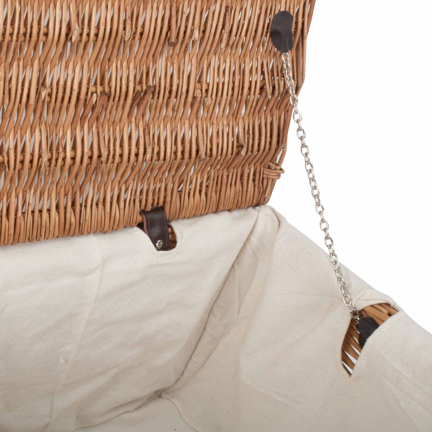 22 Inch Double Steamed Willow Hamper with White Lining