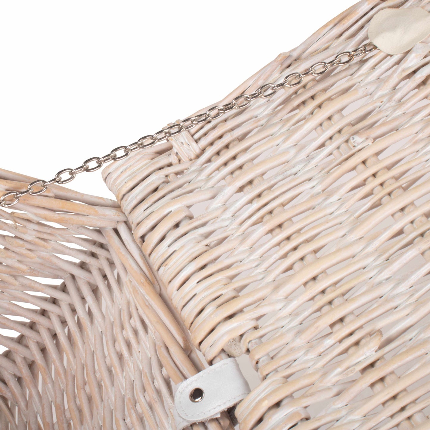 24 Inch White Wash Willow Chest Hamper