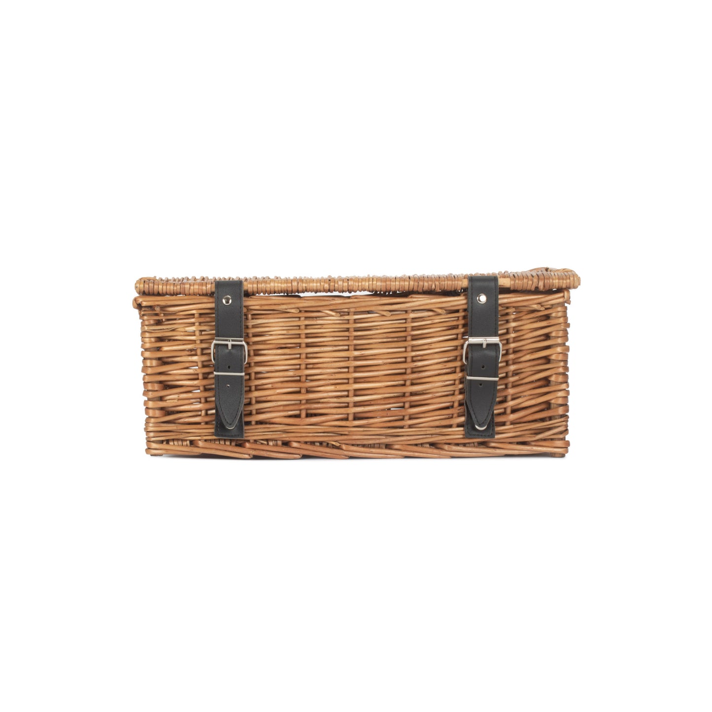 14 Inch Double Steamed Wicker Hamper Basket - Unlined