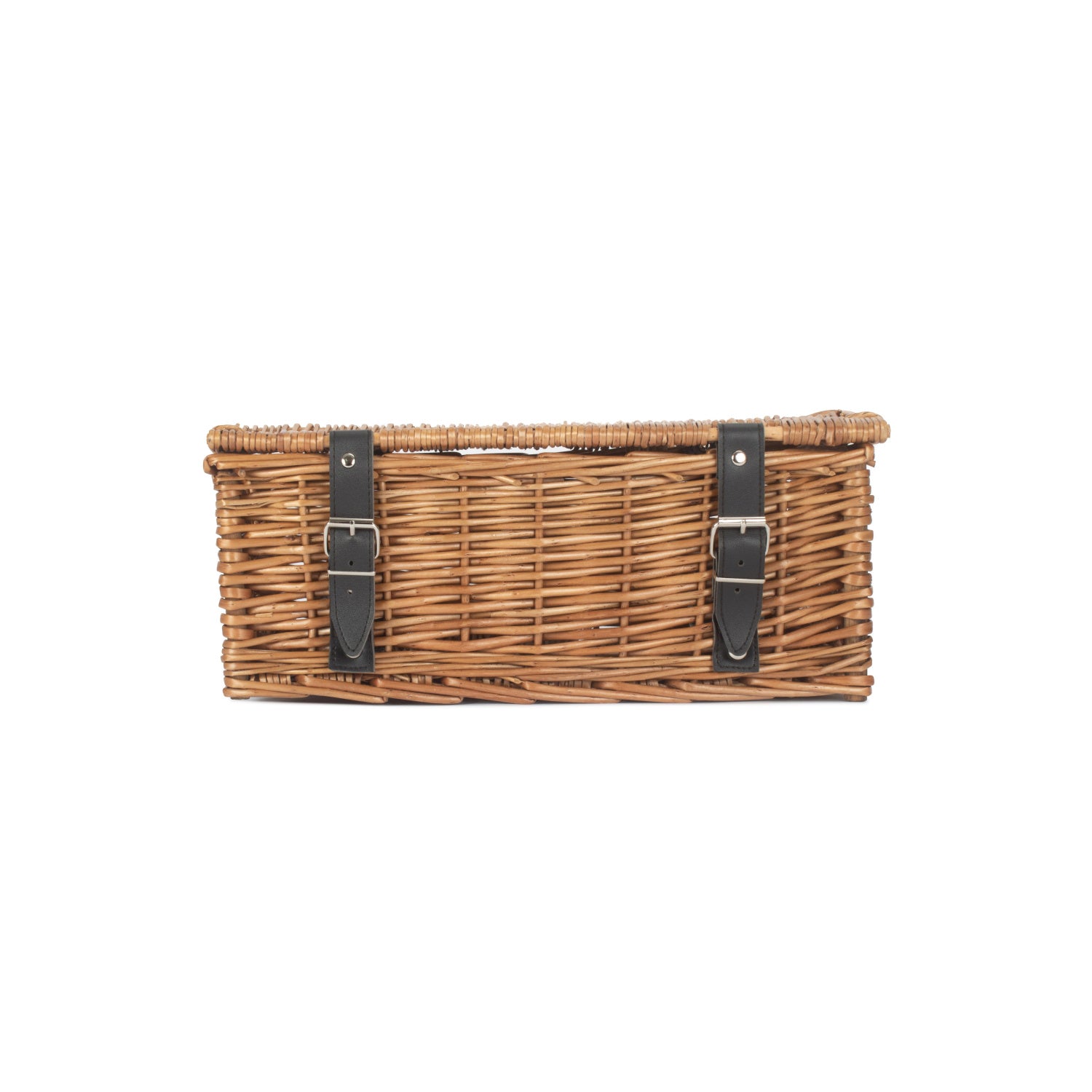 14 Inch Double Steamed Wicker Hamper Basket - Unlined
