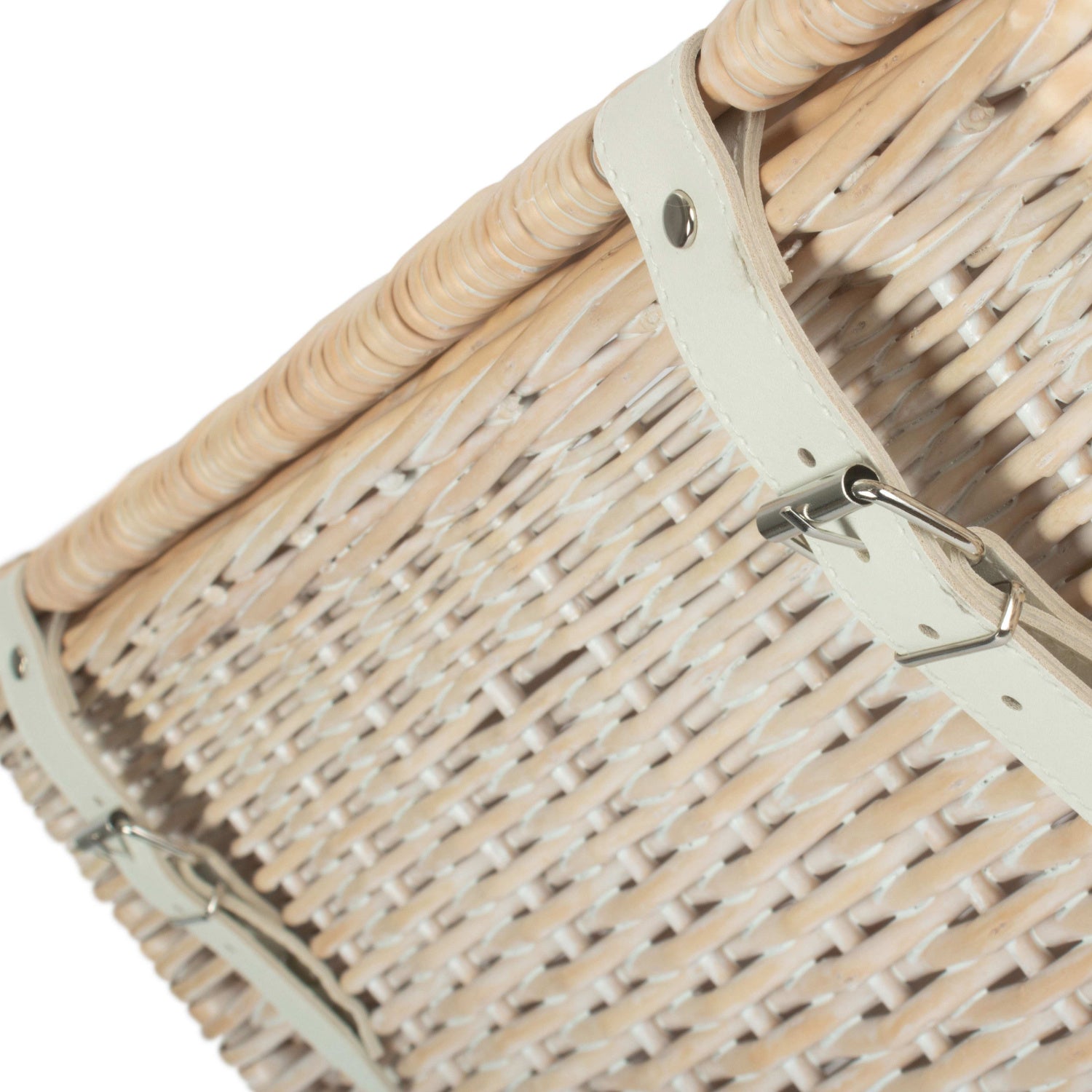 Size 2 - White Wash Willow Vintner Storage Hamper
