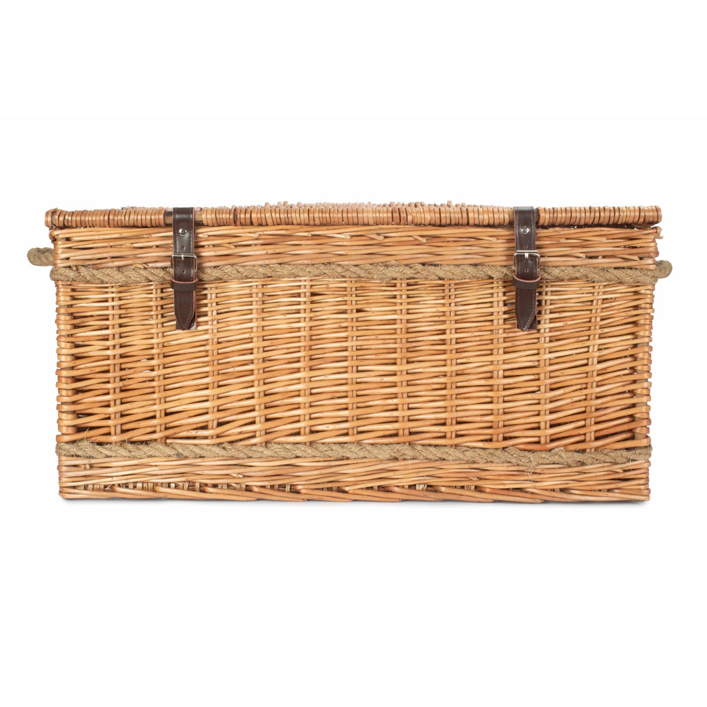 28 Inch Double Steamed Willow Rope Handled Hamper Trunk