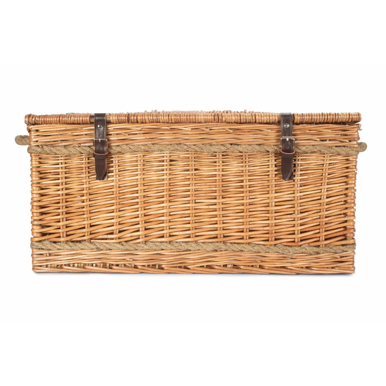 28 Inch Double Steamed Willow Rope Handled Hamper Trunk