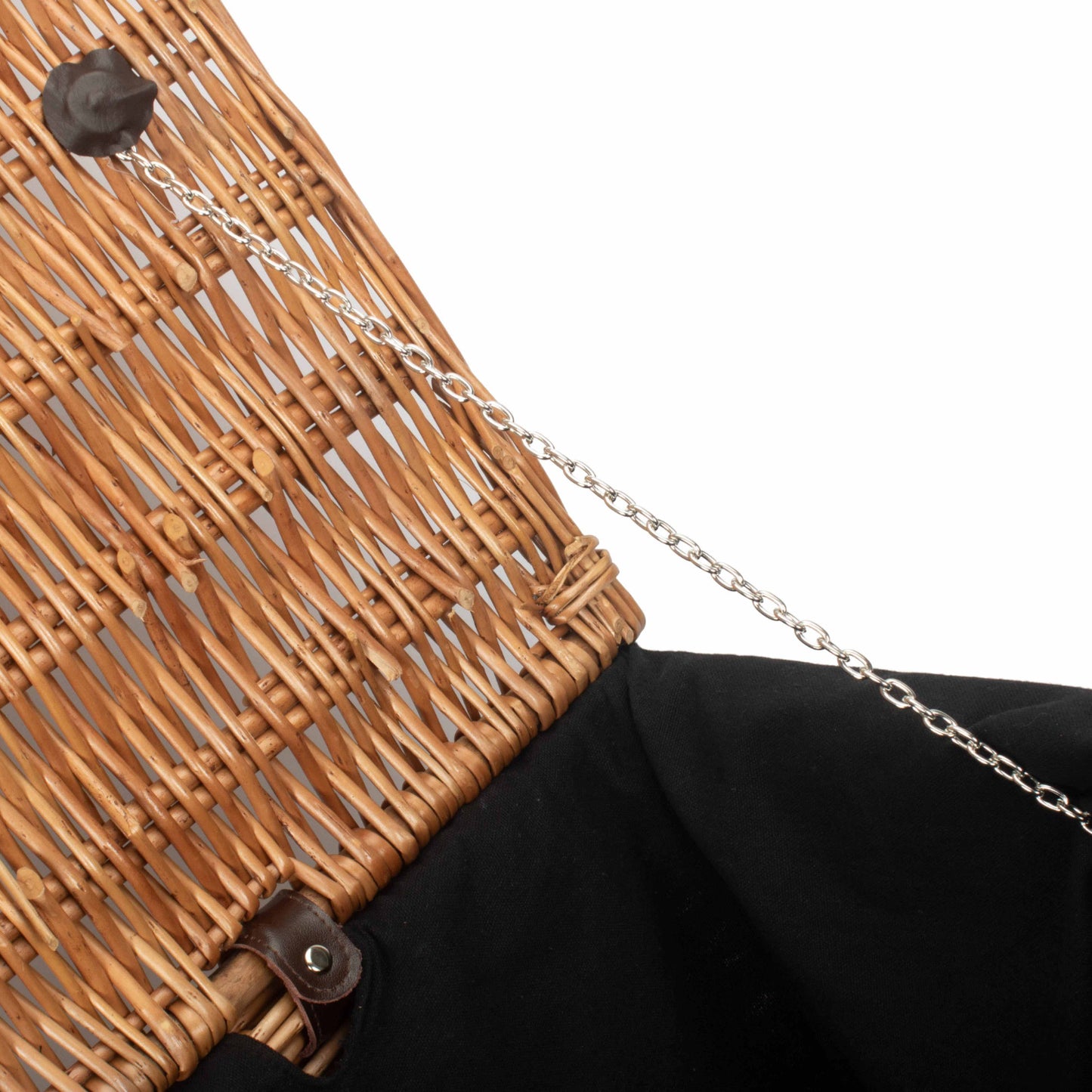 28 Inch Double Steamed Willow Rope Handled Hamper Trunk with Black Lining