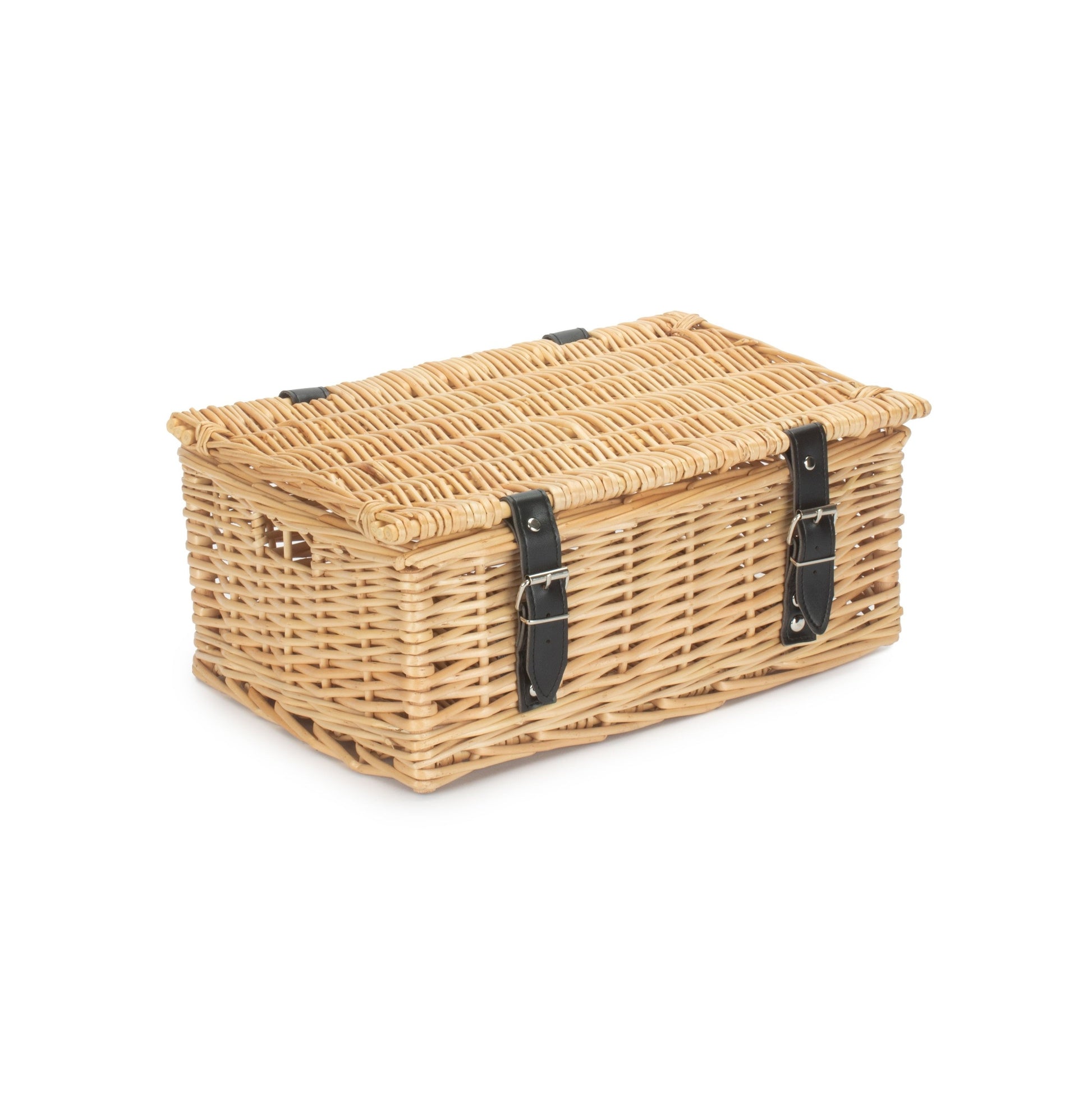 14" Inch Buff Willow Wicker Hamper Basket