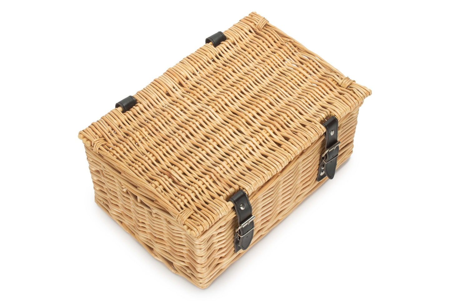 14" Inch Buff Willow Wicker Hamper Basket