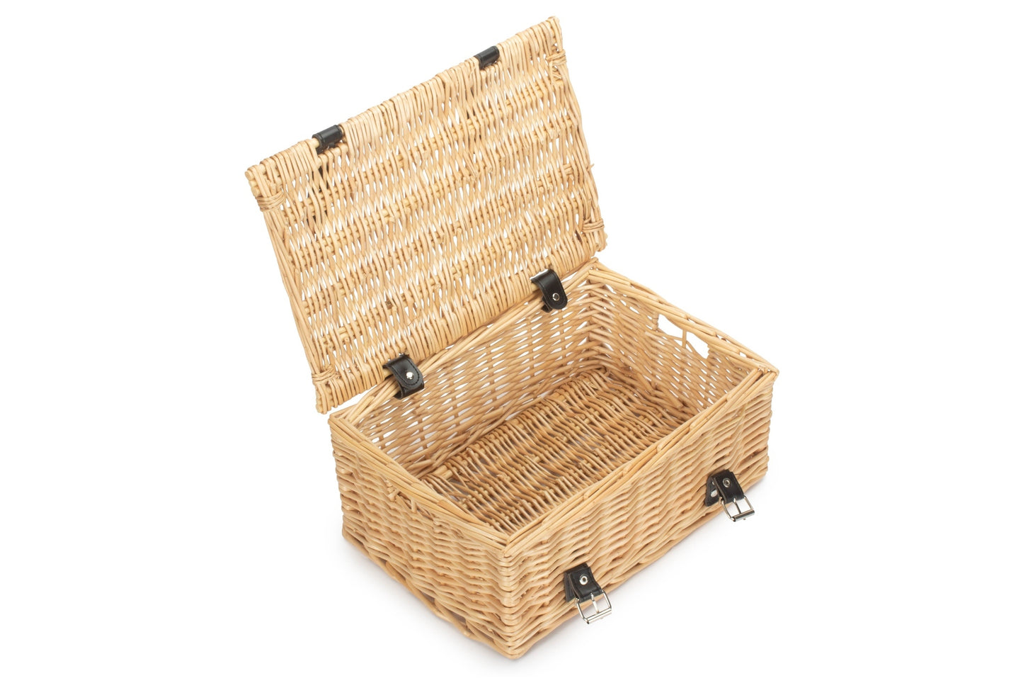 14" Inch Buff Willow Wicker Hamper Basket