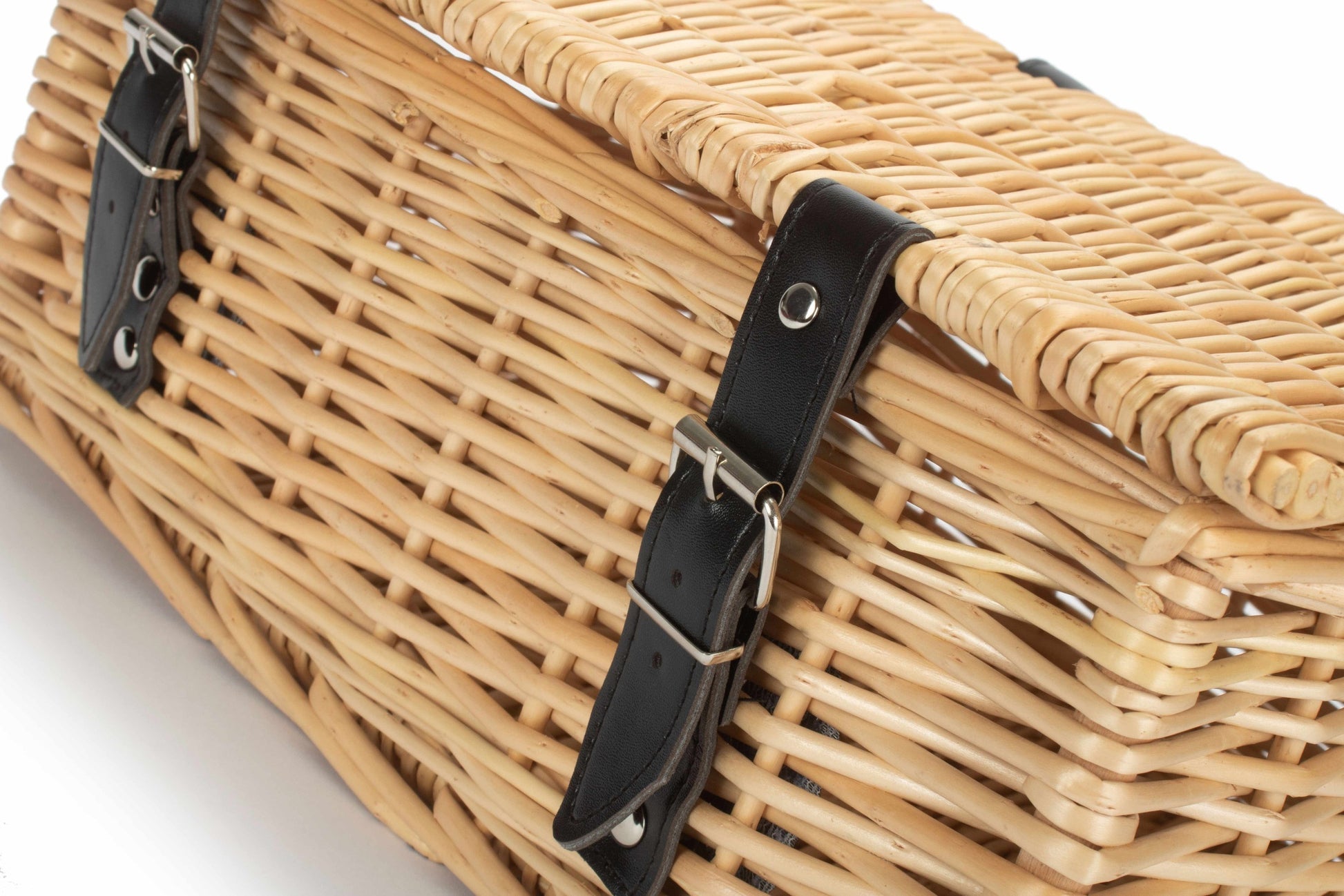 14" Inch Buff Willow Wicker Hamper Basket
