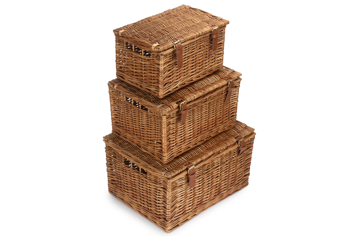 Light Steamed Willow Windsor Hamper - Set of 3