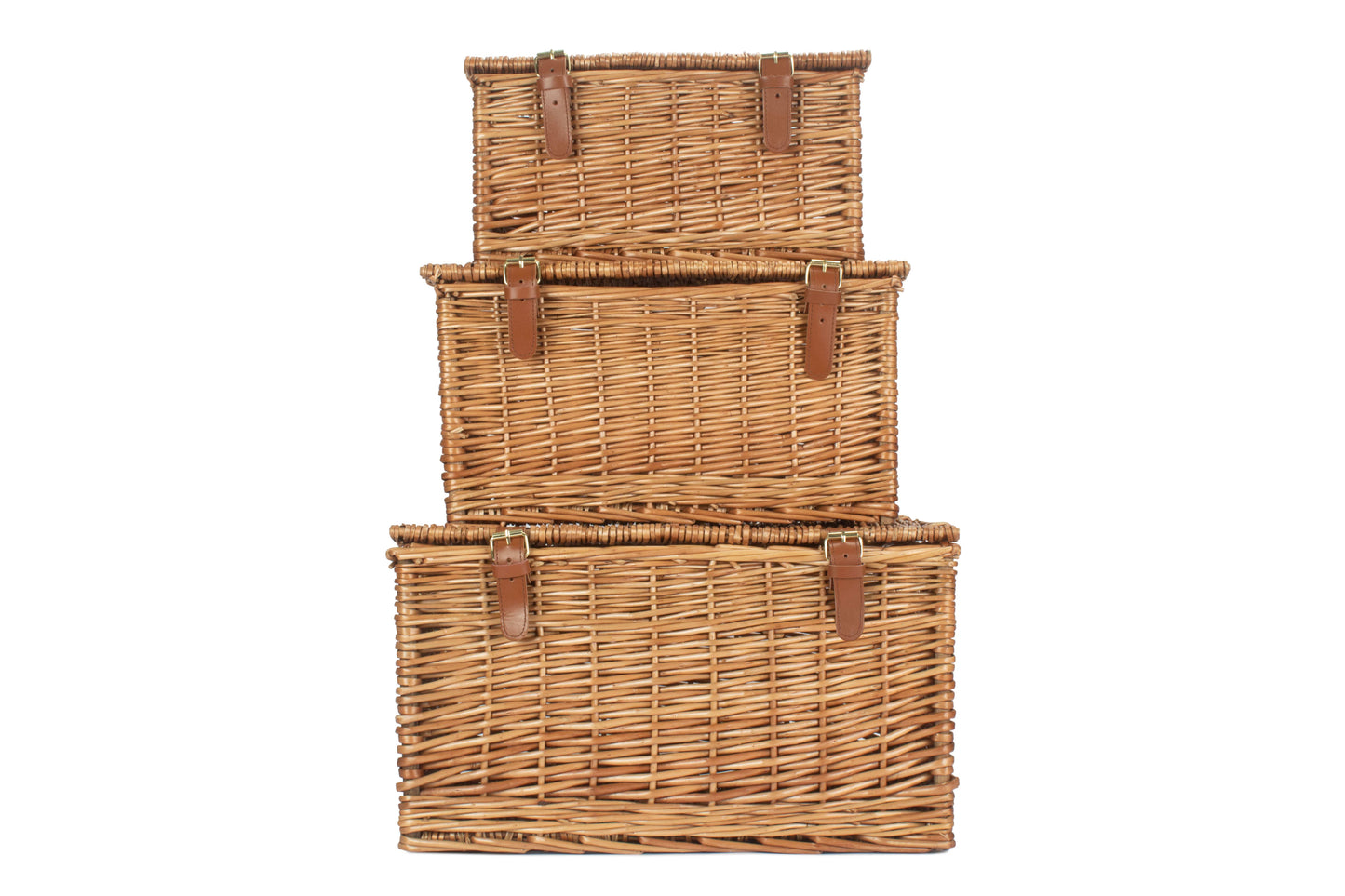 Light Steamed Willow Windsor Hamper - Set of 3