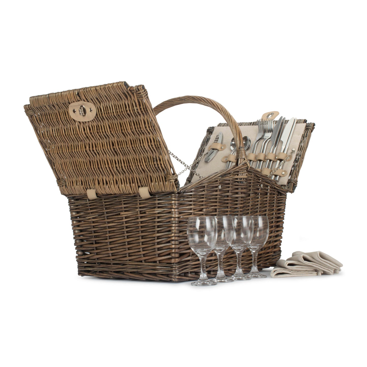 Double Lidded 4 Person Picnic Hamper