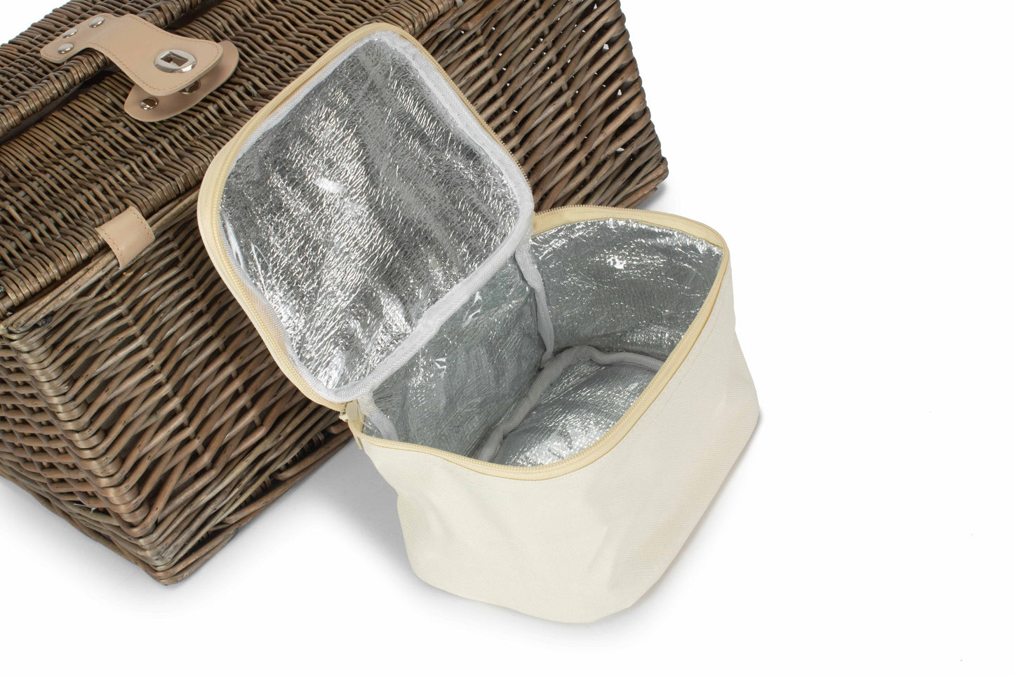 Antique Wash Lidded 2 Person Hamper