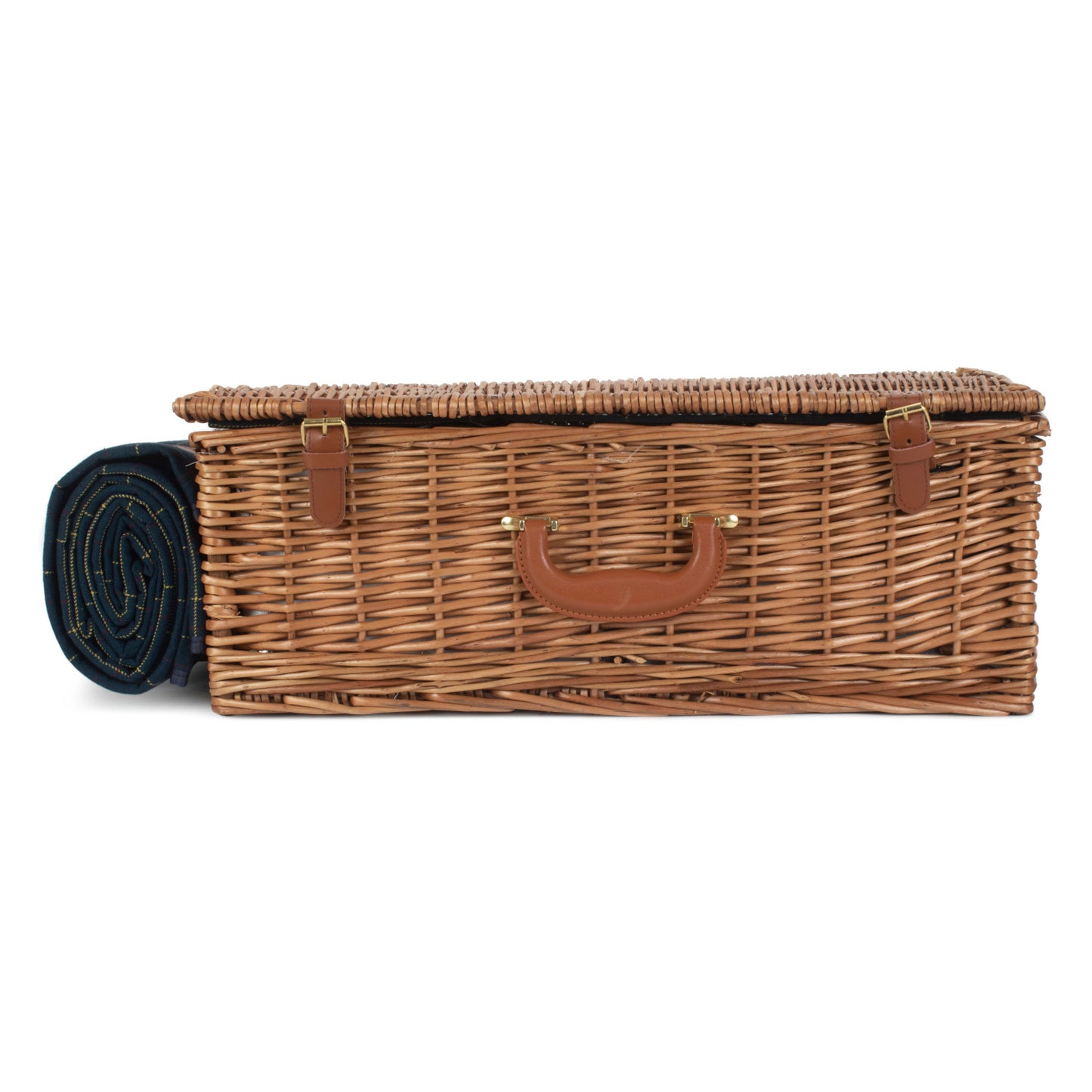 4 Person Blue Tweed Hamper