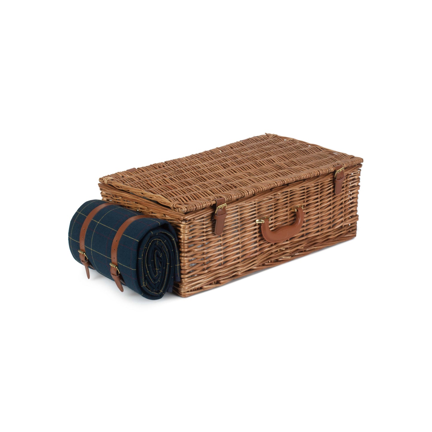 4 Person Blue Tweed Hamper