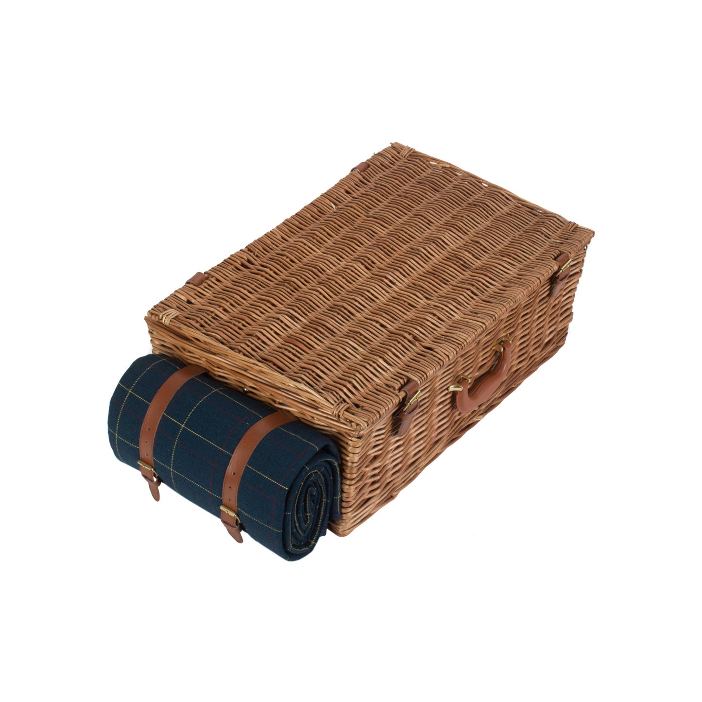 4 Person Blue Tweed Hamper